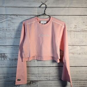 NWT The Fifth Label XS Pink Cropped Long Sleeve Athleisure Top